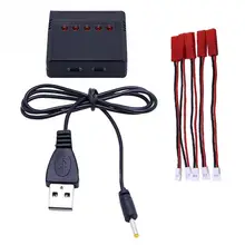 SYMA X5C WLtoys UDI U818A V686 Carregador + 5 Pcs Linha de Carregamento Accessoires Rc Quadcopter Zangão Helicóptero Bateria