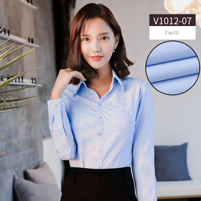 Women Blouse Long Sleeve Shirts Striped/Solid Color Ladies Office Shirts White Slim-fit Female Formal Social Blouses Tops Blusas off the shoulder shirts & tops Blouses & Shirts