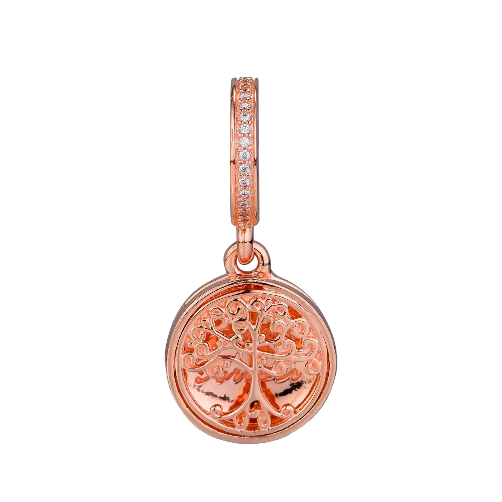 

CKK Family Roots Charm Bead Rose Gold Fit Original Bracelets sterling silver jewelry woman DIY beads for jewelry making