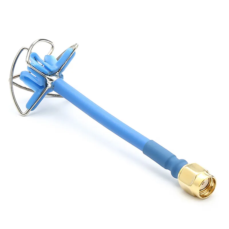 

2x Realacc 5.8Ghz 5dbi 50w RHCP 4 Leaf FPV Antenna SMA/RP-SMA Blue for RC Drones With HD Camera FPV Quadcopter Goggles Toys DIY