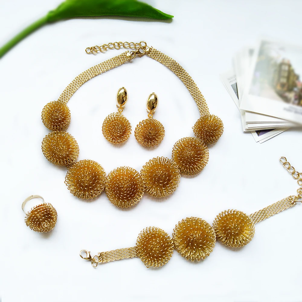 

MuKun Fashion Big Flower Dubai Bridal Jewelry Sets For Women Wedding Indian Ethiopian Costume Jewelry African Beads Jewelry Set