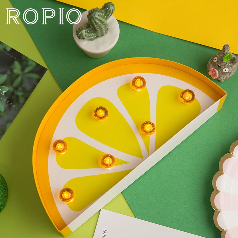 Ночной 3d светильник ROPIO с лимоном картонная доска декоративный неоновый для дома