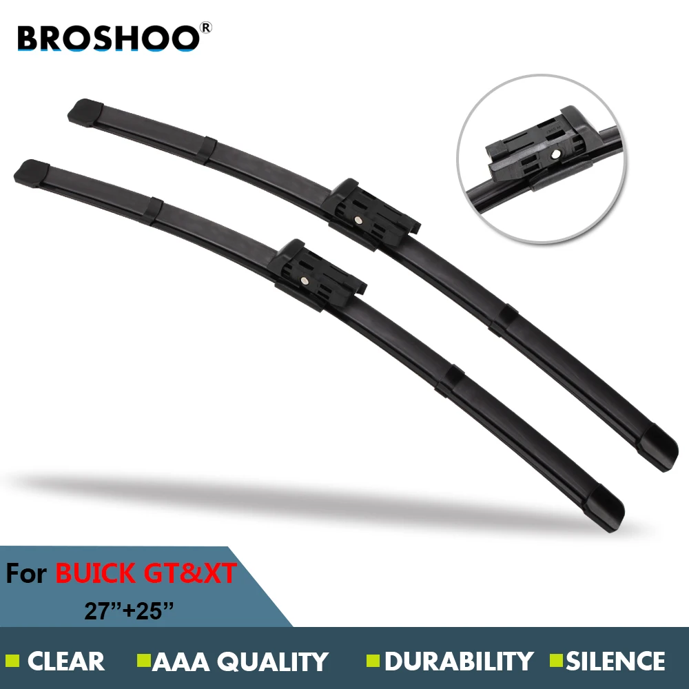 BROSHOO Car Windscreen Wipers Blade For Buick GT&XT, 27+25Inch 1Pair