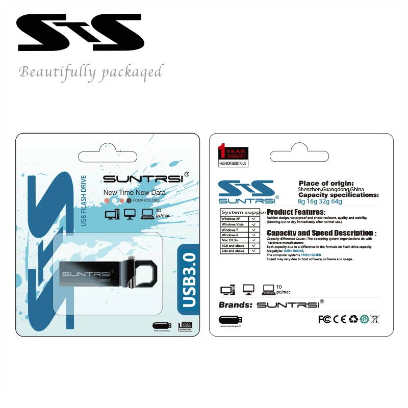 Suntrsi Metal Pen Drive 8G 16G 32G 64G 128GB USB 3.0 High Speed Waterproof Pendrive Key Ring Memory Stick USB Flash Drive Suntrsi Metal Pen Drive 8G 16G 32G 64G 128GB USB 3.0 High Speed Waterproof Pendrive Key Ring Memory Stick USB Flash Drive
