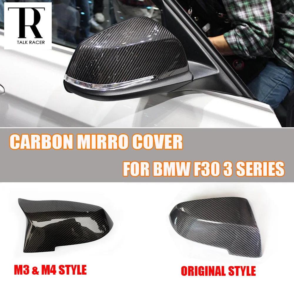 F30 3 Series ADD ON & Replaced Carbon Fiber Side Mirror Cover Trim for