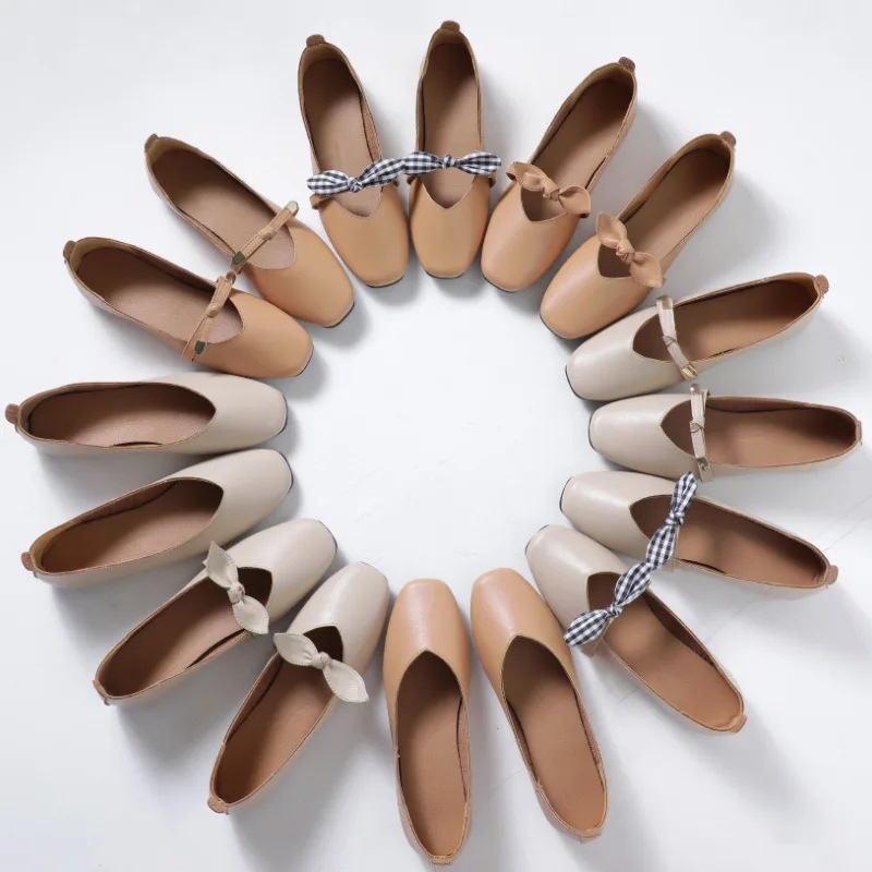 

Flat Shoes Women Casual Loafers Women Soft Sweet Comfotable Rubber Shallow Simple Breathable Solid Color Leisure Ladies Shoes