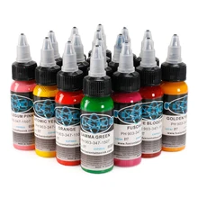 16 цветов перманентные чернила для макияжа бровей Набор Чернил Пигменты для чернила для микроблейдинга бровей татуировки