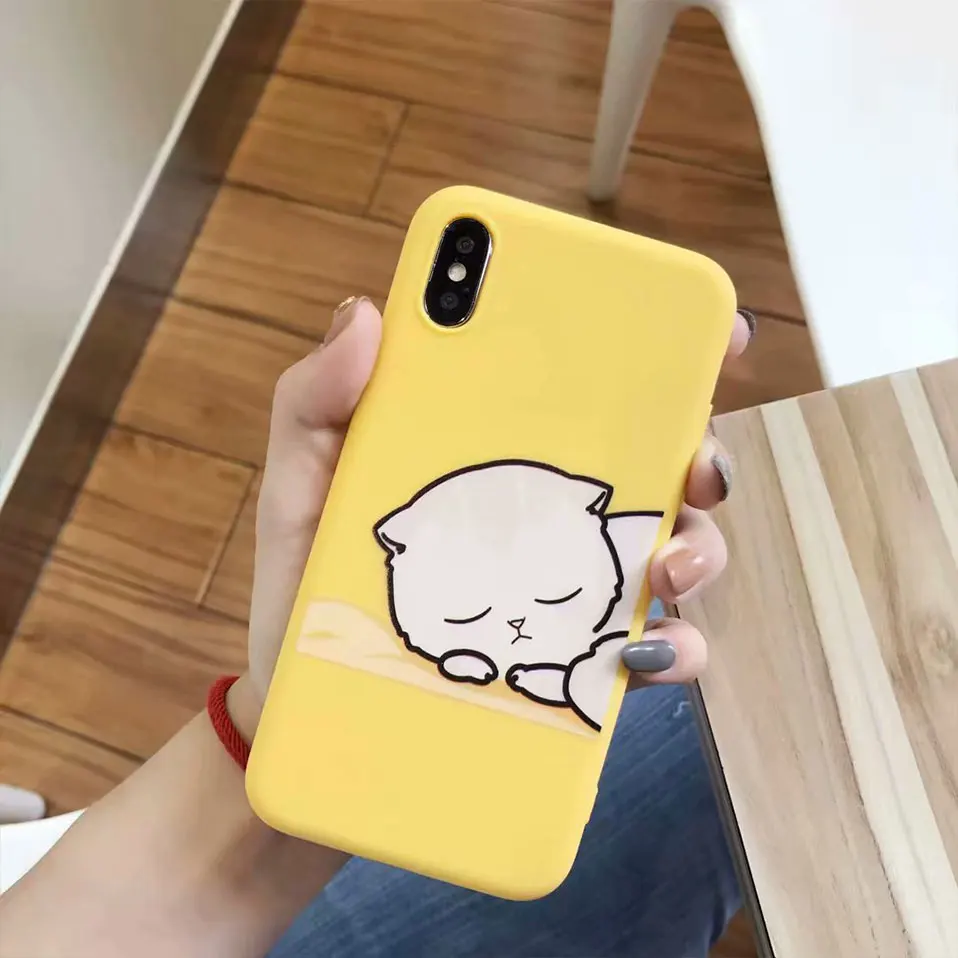 Silicone TPU Phone Case For iPhone 6 6S 7 8 Plus Capa Cover 6s x Cute Cartoon Back Cases X Coque |