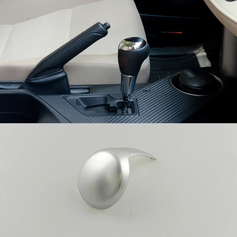 

For T0Y0TA RAV4 2014 2015 2016 2017 2018 Gear Head Sequin Trim Newest ABS Chrome Matte Gear Shift Knob Sequin Cover 1piece