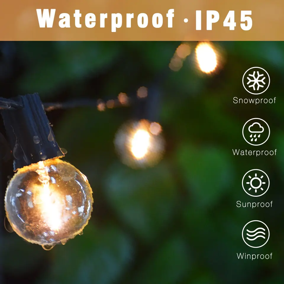LED lichtketting buiten 200-lamps zwart/warmwit LED lichtketting buiten 200-lamps zwart/warmwit