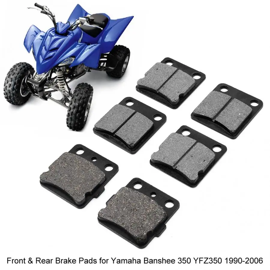 6 шт передние и задние тормозные колодки для YAMAHA Banshee 350 YFZ350 1990 1991 1992 1993 1994 1995 1996 1997 1998 1999 2000-2006