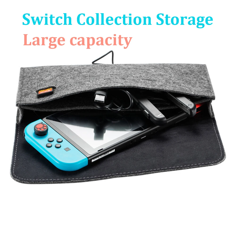 Фетровая корзина для хранения для Nitend Switch Console Shockrpoof мягкий войлочный чехол для переноски для переключателя NAND игровая консоль NS сумка аксессуары