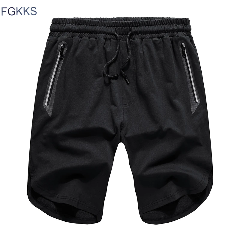 FGKKS модные шорты мужские пляжные шорты летние мужские однотонные мужские шорты кэжуал пляжные шорты-бермуды