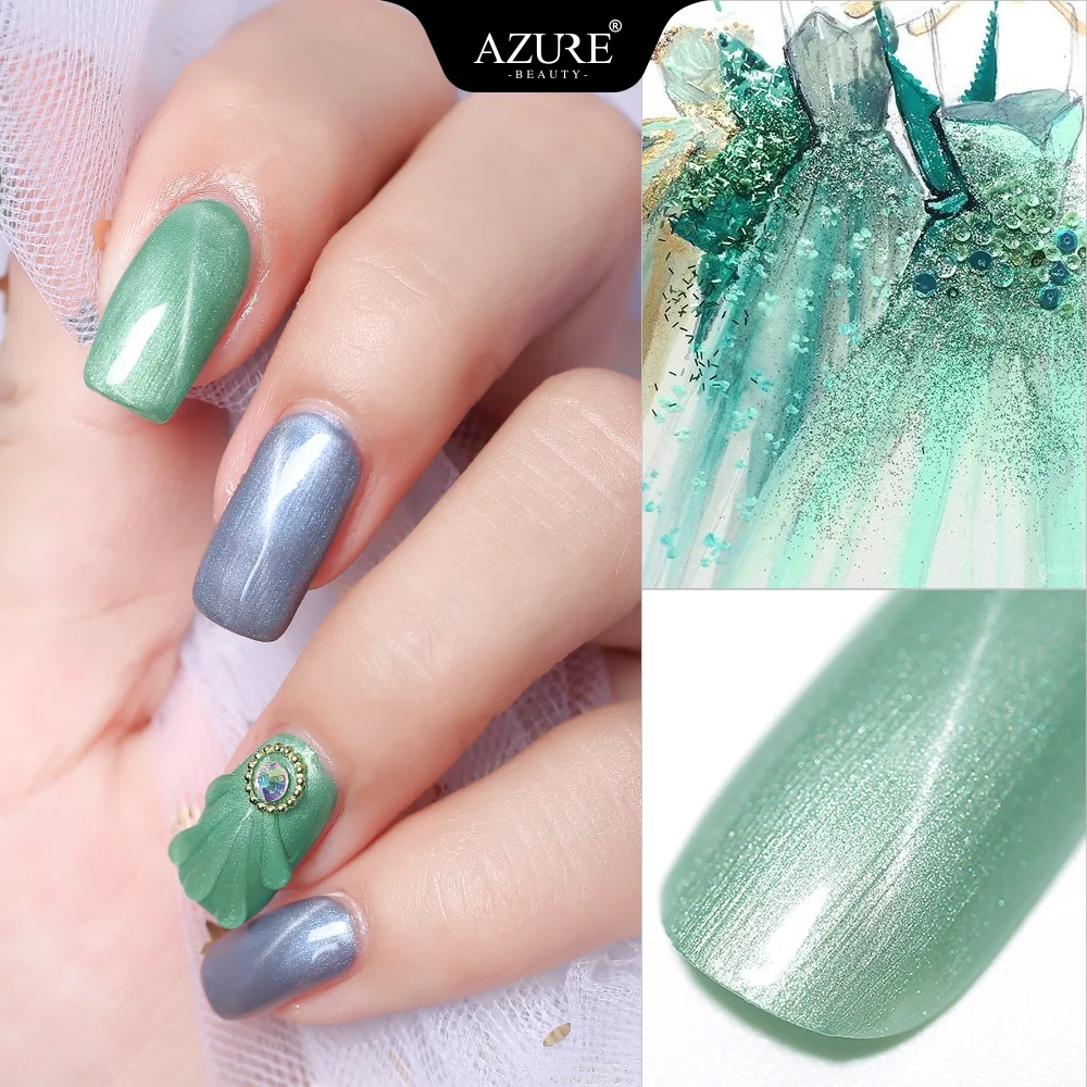 Azure Beauty 6 шт./лот Русалка кошачьи глаза УФ гель для ногтей наборы впитывающий