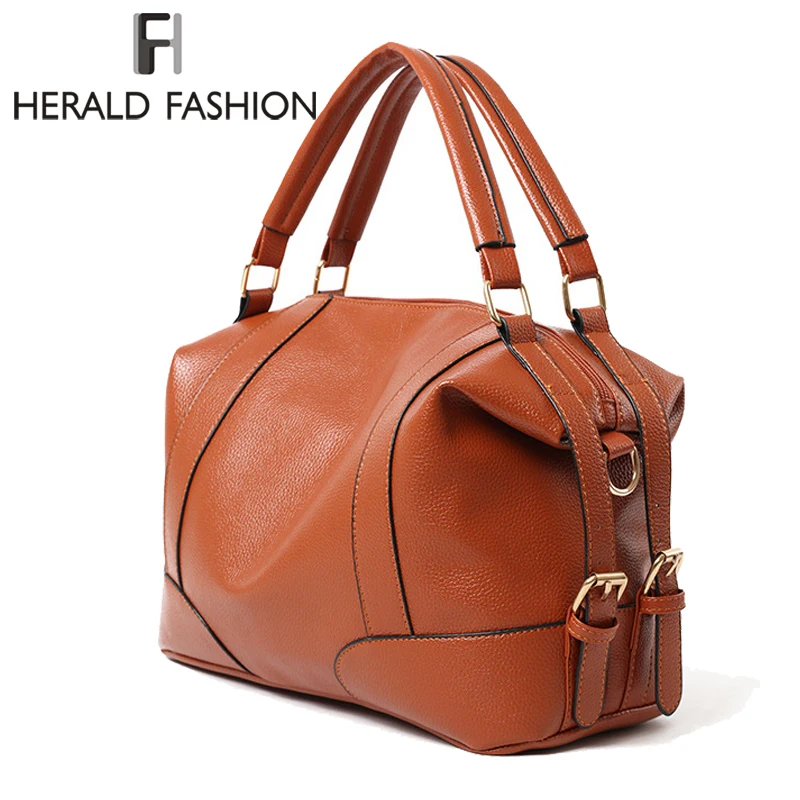 Herald модная женская сумка, Большая вместительная сумка, качественная женская мягкая кожаная сумка на плечо, Офисная Женская сумка-хобо, сумка через плечо