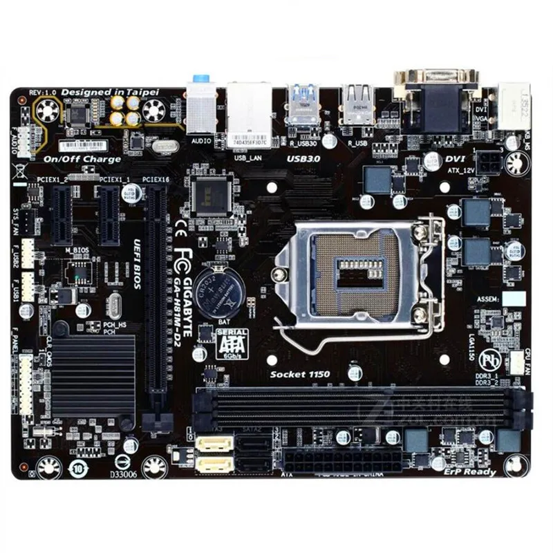 LGA1150 H81 для Gigabyte GA H81M D2 оригинальная б/у материнская плата настольного компьютера