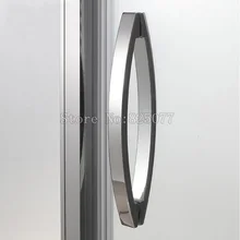 H010 Frameless Shower Door Square tube Moon Bend Handle 304 stainless steel Polish Chrome C-C:400mm h007lr frameless bath room shower glass door square tube handle l shape with r 304 stainless steel polish chrome