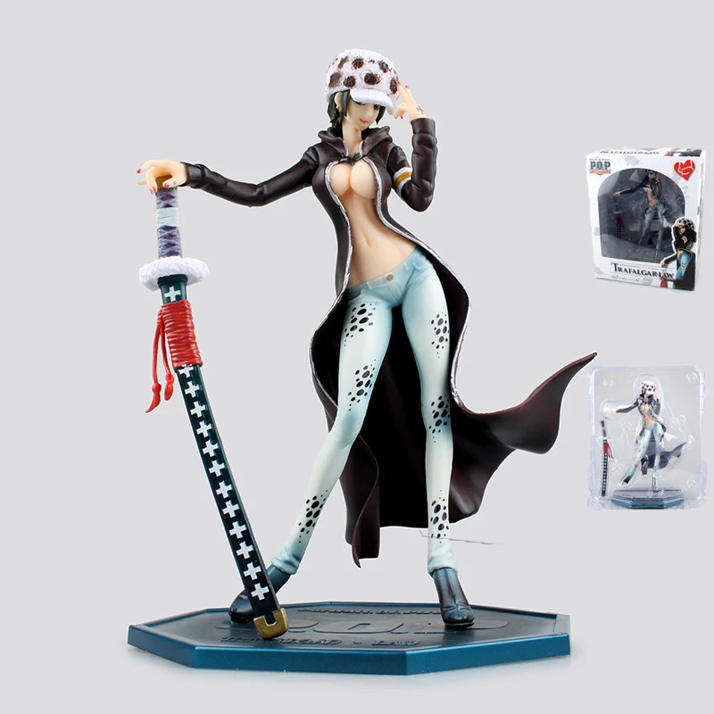 Pop One Piece Action Figure 22cm Trafalgar Law Cosplay Sexy Girl Ver 