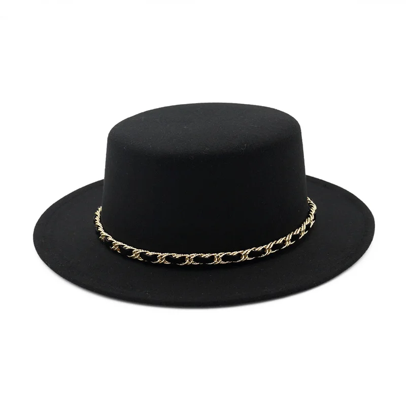 VERIDICAL, новинка, фетровая шляпа от солнца, ковбойская шляпа, женские кепки для путешествий, джазовая шляпа, хорошее качество, западные шляпы, английский стиль, женская шапка - Цвет: Черный