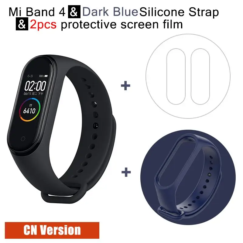 Xiao mi Band 4 Smart Band AMOLED сенсорный экран фитнес-трекер монотор сердечного ритма mi Band 4 глобальная версия шагомер - Цвет: 11