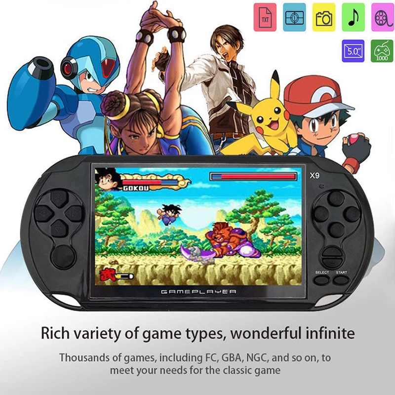

5 inch Retro Game Console 32 Bit HD Handheld Game Players Portable Game Console Video MP3 Player for Kids Boys Game Gifts