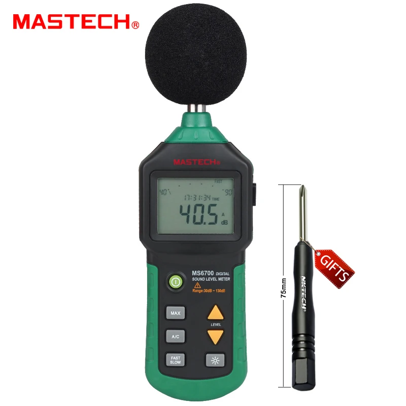 MASTECH-MS6700-Auto-Range-Digital-Sound-Level-Meter-Tester-30-db-to-130dB