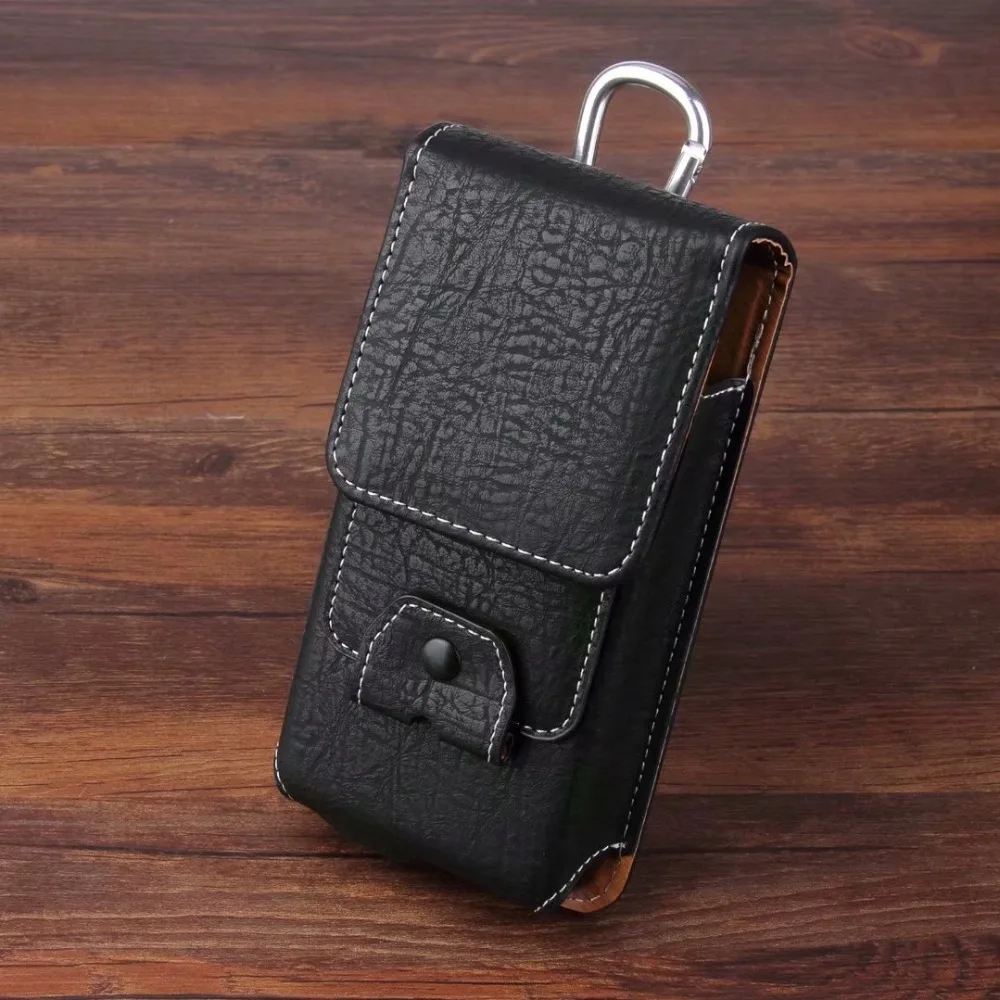 Universal Leather Cell Phone Waist Belt Pocket Clip with Card Slots ...