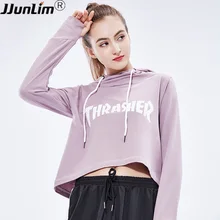 Для Женщин Йога футболки Свободный Топ для бега Спортивная рубашка с капюшоном быстросохнущая тренажерный зал фитнес-одежда пальто Workout одежда для занятий спортом на открытом воздухе