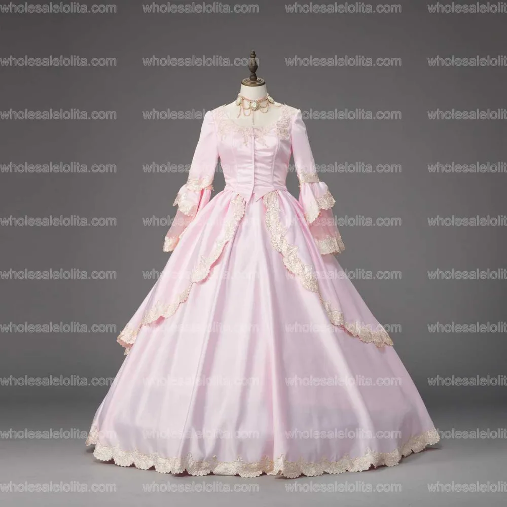 Розовое платье принцессы Марии Антуанетты Ренессанса; бальное платье; одежда для восстановления; театральные костюмы