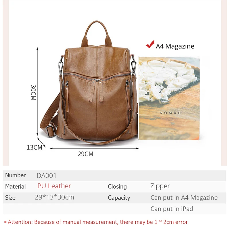 POMELOS Fashion Women Backpack High Quality PU Leather Soft Fabric Backpack For Women Waterproof Girls Backpack School Rugzak