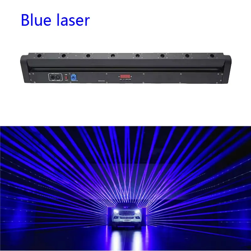 8 глаз RGB сценический эффект лазерный луч светильник ing для dj диско движущаяся головка проектор мыть Точечный светильник DMX контрольный светильник - Цвет: Blue