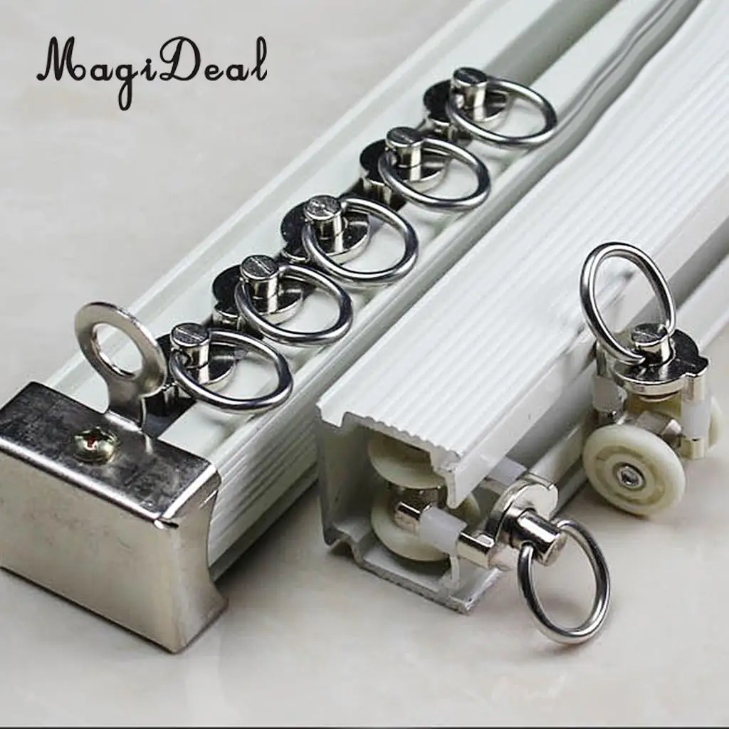 Pack of 10, Aluminum Alloy Door Window Curtain Track Slide Wheeled Carrier, Wheel Rollers