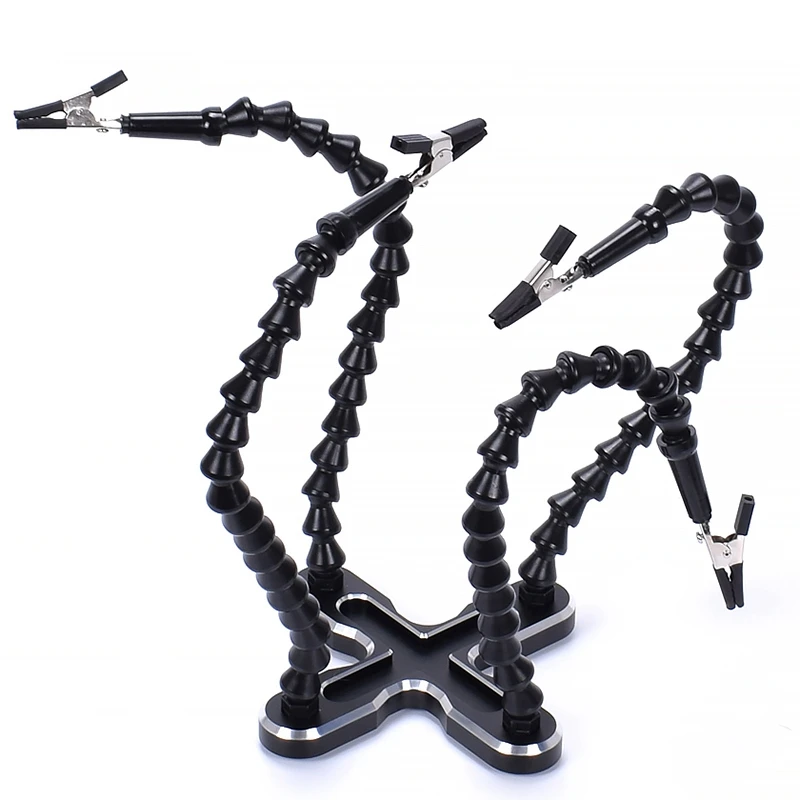 Soldering Station With 4Pc Flexible Arms Soldering Iron Holder Third Helping Hand Tool Pcb Welding Repair Welding Tool
