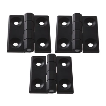 

60 x 60 MM Black Oil Rubbed Zinc Alloy 4 Holes Thicken Rotatable Cupboard Cabinet Door Hinge