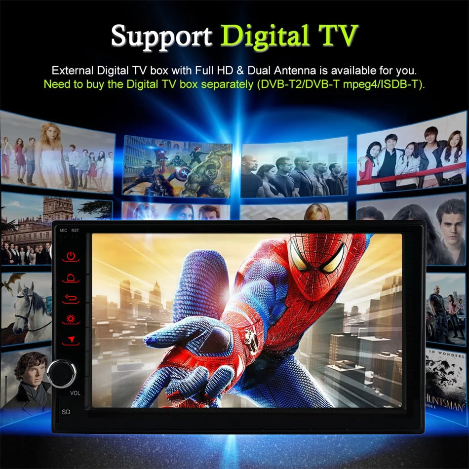 Best 2 Din 7" Ultra Slim Android 8.1 Car DVD Radio Player Autoradio GPS Stereo For Nissan Toyota Honda Mazda BYD Kia Universal 2Din 39