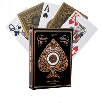 

1pcs PVC Poker Cards Waterproof Plastic Playing Cards Black