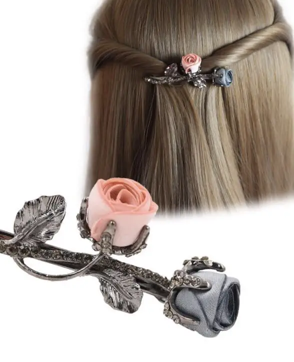 M MISM женские модные цветочные зажимы для волос хрустальные листья стильные повязки на голову ювелирные аксессуары для волос элегантная Заколка Для Девочек