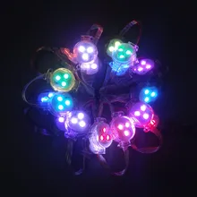 200 шт. DC12V ws2811/1908 IC D30 диаметр 30 мм 5050SMD RGB 3 светодиода светодиодный пиксельный Точечный светильник модуль водонепроницаемый DHL FedEx Express