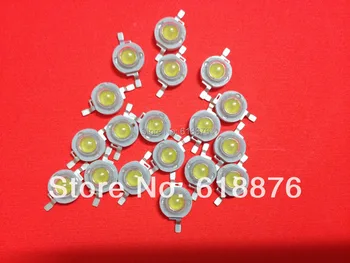 

100PCS 1W white High Power LED Bead Emitter DC3.2-3.6V 350mA 90-110LM 6000-6500K without base