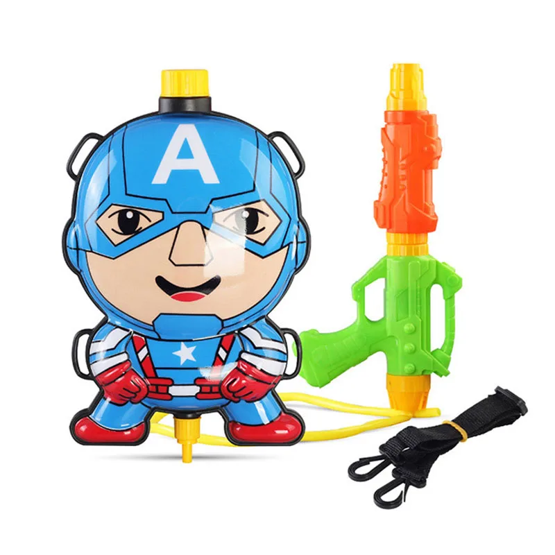 

Kid Summer Pool Water Fun Toy Captain America Backpack Water Gun Outdoor Play Water Game Funny Cartoon Beach Spray Water Toys