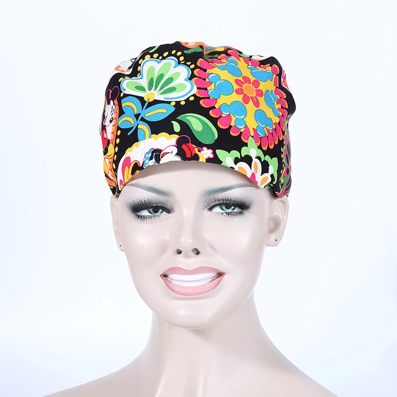 Unisex Hospital Adjustable Medical Caps 100 Cotton Surgical Caps Scrub Lab Clinic Dental