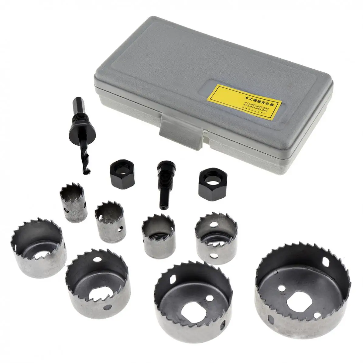 

NEW 8pcs 19-64mm Hole Saw Bit Cutting Set Kit Drilling Tool Round Case Drill Bits for Gypsum Board