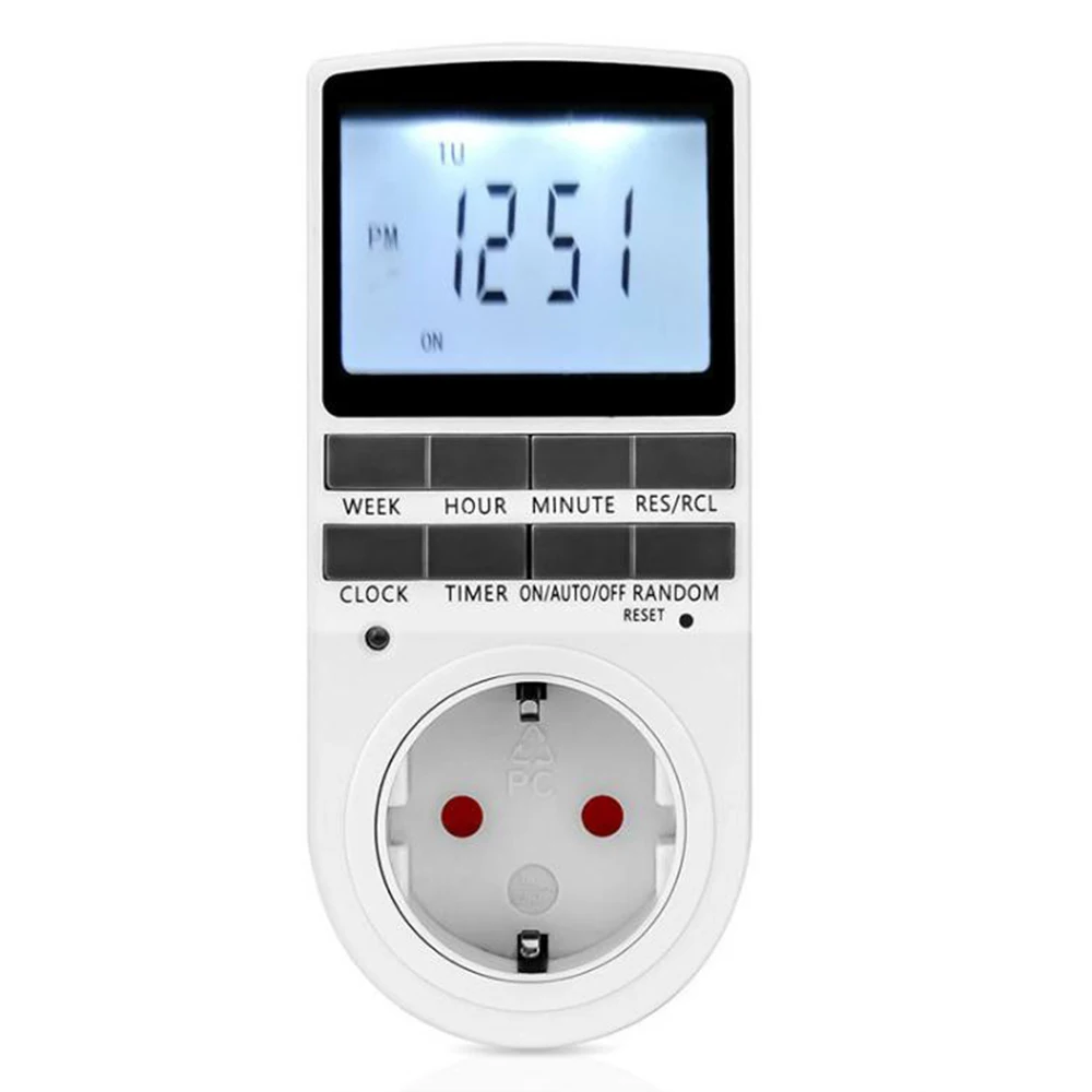 

Timer Switch EU AU US BR UK Plug Socket Power Electrical Weekly 7Day Programmable Wall Digital Plug-in 250V 120V 230V