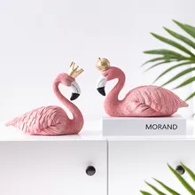 Смола король и королева Фламинго украшения декоративные фигурки домашний стол Декор Ремесло Свадебные подарки на день рождения