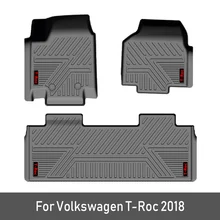 New TPE Custom Car Floor Mats For Volkswagen VW T-Roc TROC Foot Pads Auto Car Carpet Styling Accessories