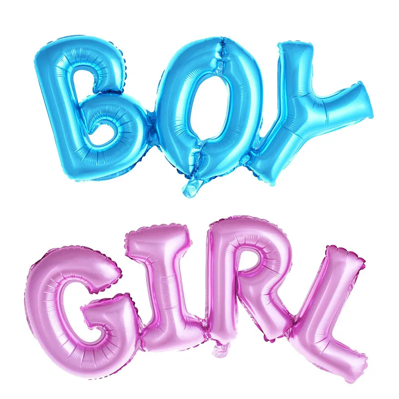 

Boy Girl Letters Foil Balloon Baby Shower It's A Boy Girl Helium Balloon Gender Reveal Party Decoration Inflatable Air Balloons