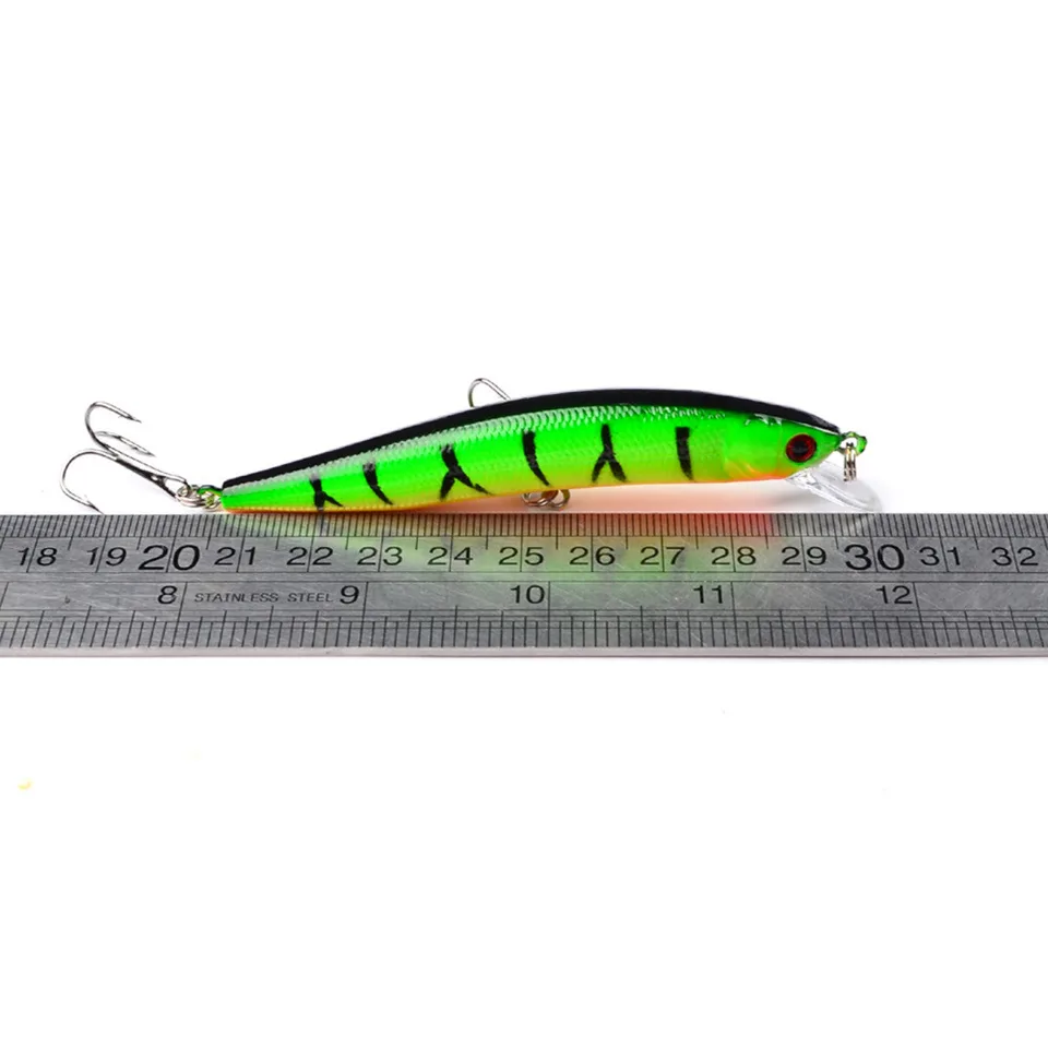 10PCS Fishing Bass Fish Floating Minnow Crankbaits lure hook baits 10cm//8.4g