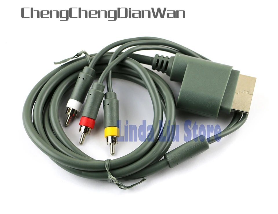  ChengChengDianWan Per xbox360 xbox 360 Placcato Oro AV Composito Cavo Definizione 3 RCA TV HD Audio