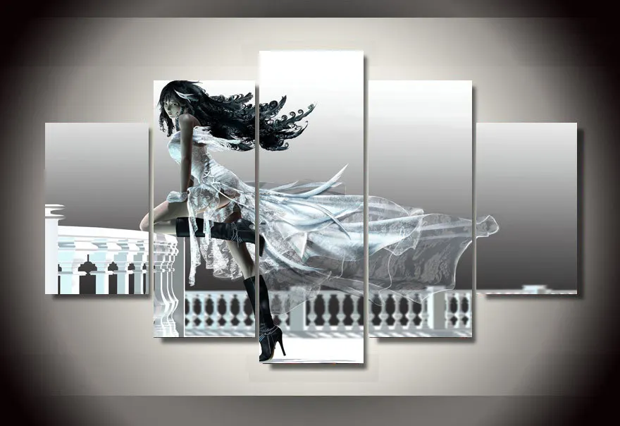 2016 Wall Art Framed Printed 3d Anime Girl Group P 2016 Wall Art Framed Printed 3d Anime Girl Group P