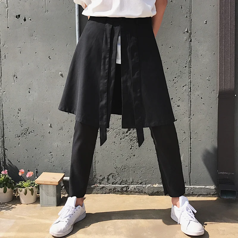 

2019 Original design / summer men's casual pants, thin, small foot trousers, inside and outside set of two sets